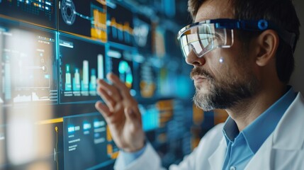 Visualize a futuristic concept of digital health and wellness, AI Generative