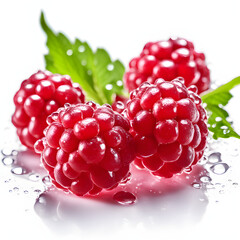 Fresh and delicious looking raspberries