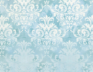 
Light blue damask pattern background with a light gray color, an elegant and sophisticated wallpaper design