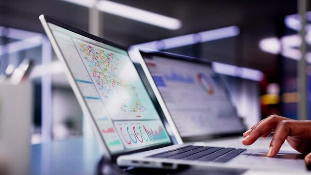 Female African American Data Analyst Predicting Market Trends