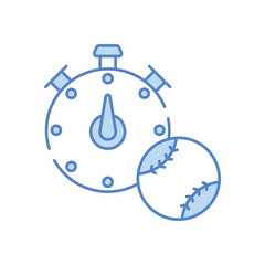 Baseball Time Watch vector icon