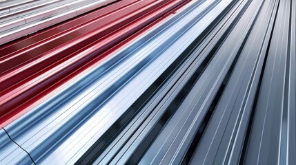 Fototapeta premium Galvanized sheets in multiple colors