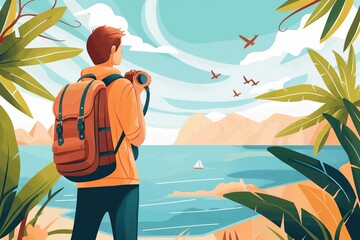 national tourism day vector illustration, National Tourism Day Vector Illustration: Celebrate Travel with Stunning Graphics, Enhance Your National Tourism Day Campaign with Beautiful Vector Illustrati