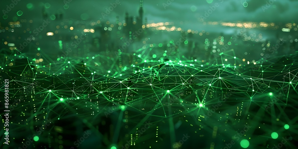 Poster stable network activity with no security breaches detected, indicated by consistent green line. conc