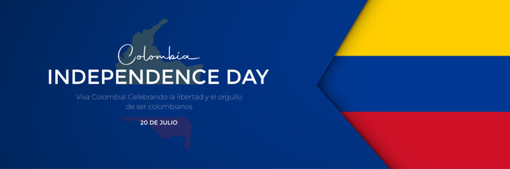 happy Independence day Colombia July 20 greetings. abstract vector illustration design. Template for Poster, Banner, Advertising, Greeting Card or Print Design Element