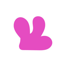 Pink abstract shape vectors