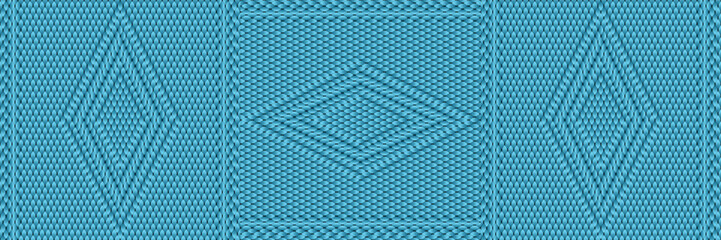  A blue vector background featuring a gradient of rhombic shapes with an optical illusion effect.