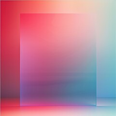 Glass panel with gradient background, colorful abstract background.