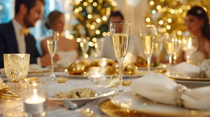 a formal dinner party.