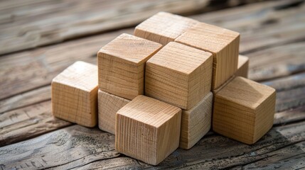 Innovative brainstorming for improved performance using wooden cubes