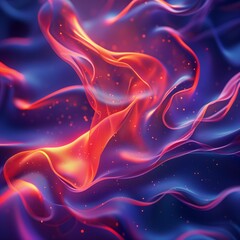 Obraz premium Abstract Red And Blue Swirling Lines With Sparkle Background