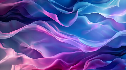 Obraz premium Ethereal Harmony: An Abstract Exploration of Light, Color, and Motion in a Serene Digital Landscape