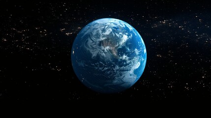 Obraz premium A photorealistic view of Earth from space