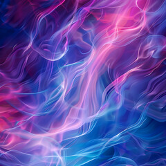 Obraz premium Ethereal Harmony: An Abstract Exploration of Light, Color, and Motion in a Serene Digital Landscape