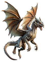 Fototapeta premium a dragon in flight, with detailed scales and wings, set against a dramatic sky. Generative AI. 