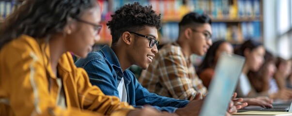 Connected Learning: Diverse Group of Students Engaged in Virtual Online Tutoring Session