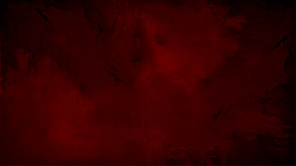 Beautiful Abstract Grunge Decorative Dark Red Stucco Wall Background. Art Rough Stylized Texture Banner. Dark Horror Red Wall Image. Vector Design