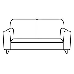 white sofa isolated