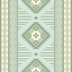 Green pastel Geomatric seamless pattern three tone colors 