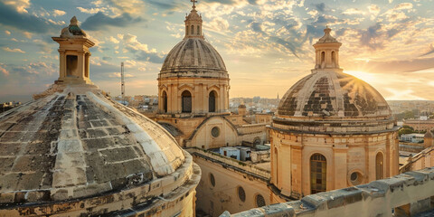 Obraz premium basilica di city del fore ,Dome of churches 