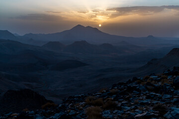 sunrise in the mountains