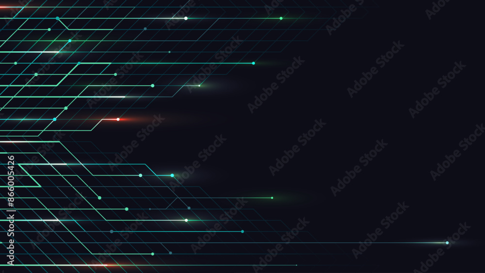 Poster tech speed line geometric abstract vector background