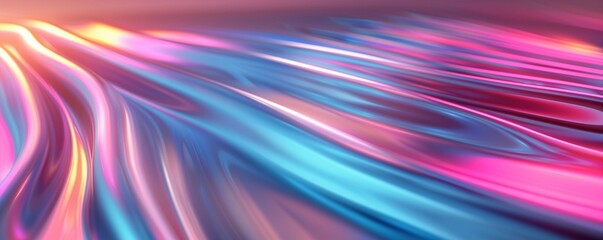 Obraz premium Abstract neon background with waves, lines, curves. Bright light. Neon lighting, signboard. Bright dark backdrop