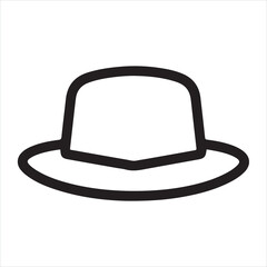 hat single Line Icon Vector Design outline
