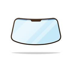 Car windshield vector isolated on white background.