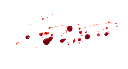 blood drops on white background