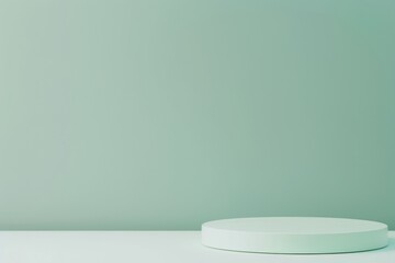 Modern minimalistic light green background for product presentation