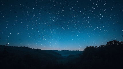 Fototapeta premium A clear night sky filled with stars above a forest