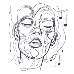 Set of hand drawn music theme isolated on white background, doodle set of Musical Instruments theme. Vector illustration