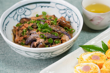 茄子とツナの炒め物
