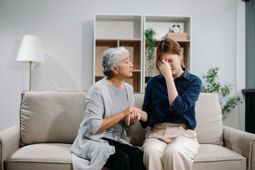 Mother and Daughter Sharing Comfort and Support the deep emotional bond between mother and daughter of support, care,