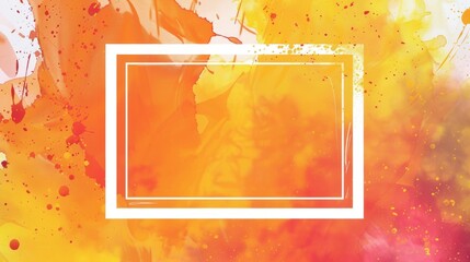 Abstract Watercolor Background with White Frame