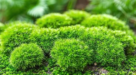 green moss in the forest