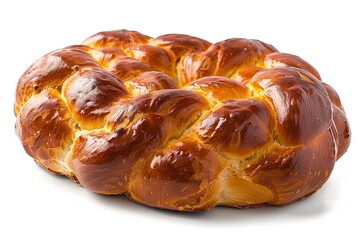 Freshly Baked Round Challah Bread. A Traditional Jewish Delight