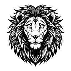 lion head handrawn vector illustration