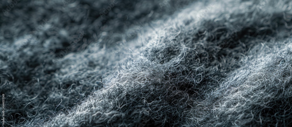 Poster Soft grey felt texture material background with a natural rough textile fiber pattern suitable for scrapbooking or felting projects, featuring a surface of fabric wool for handmade creativity with