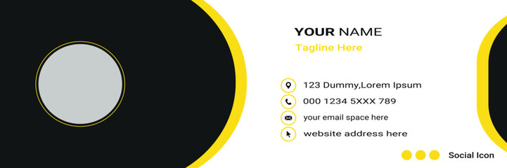 Creative modern and clean business email Sign with author photo corporate flat multipurpose unique Amazing awesome email signature 