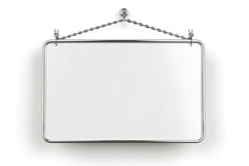 Hanging Sign Blank. Aluminium Sheet with Clipping Path for Custom Announcements