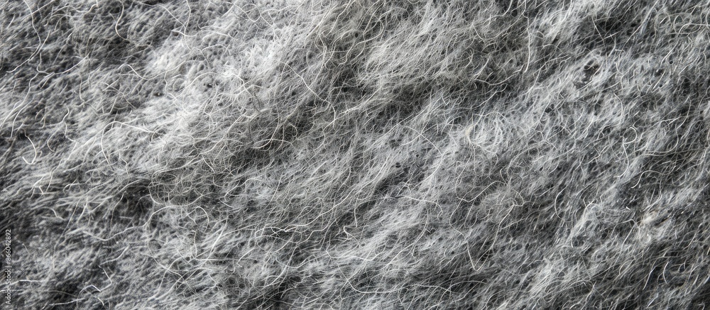 Poster Soft grey felt texture material background with a natural rough textile fiber pattern suitable for scrapbooking or felting projects, featuring a surface of fabric wool for handmade creativity with