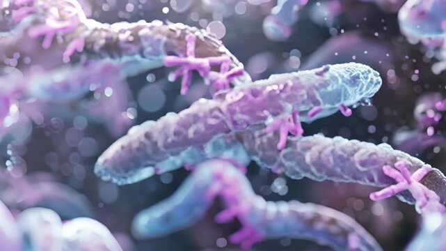 Closeup animation of a chromosomes p arm and q arm two distinct regions that contain different types of genes.