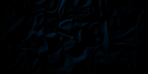 Black and blue wrinkly backdrop paper background. panorama grunge wrinkly paper texture background, crumpled pattern texture. paper crumpled texture. black fabric crushed textured crumpled.