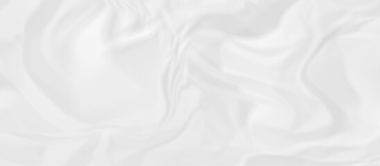 White wrinkly backdrop paper background. panorama craft wrinkly paper texture background, crumpled pattern texture. paper crumpled texture. white fabric crushed textured crumpled.