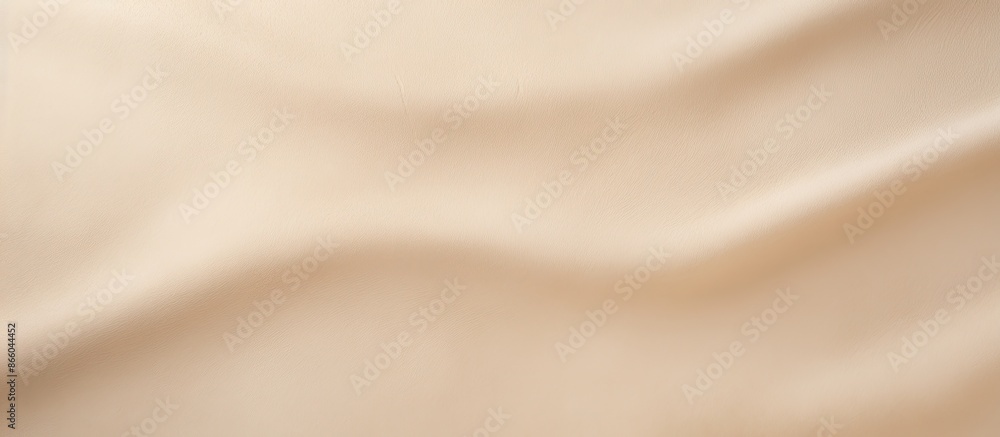 Poster close-up view of a light beige matte suede background showcasing a seamless sand leather texture, id