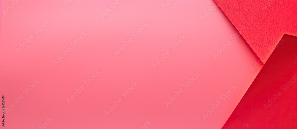 Poster Vibrant pink and red paper background with copy space image for design and decoration.
