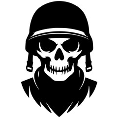 Soldier skull silhouette
