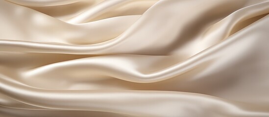 Obraz premium Beige satin fabric texture for a copy space image background.